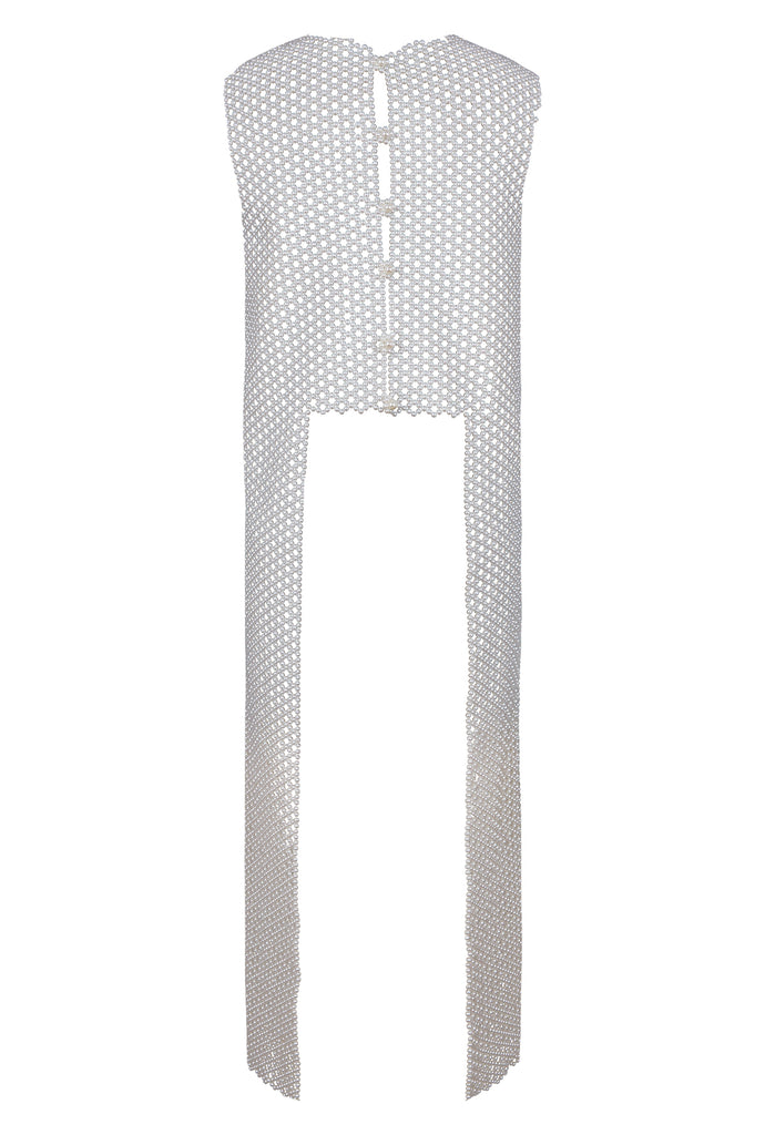 LONG SIDES BLOUSE - PEARLS